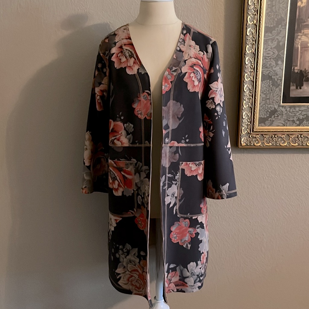 T Tahari Long Cardigan Coverup In Petite Large